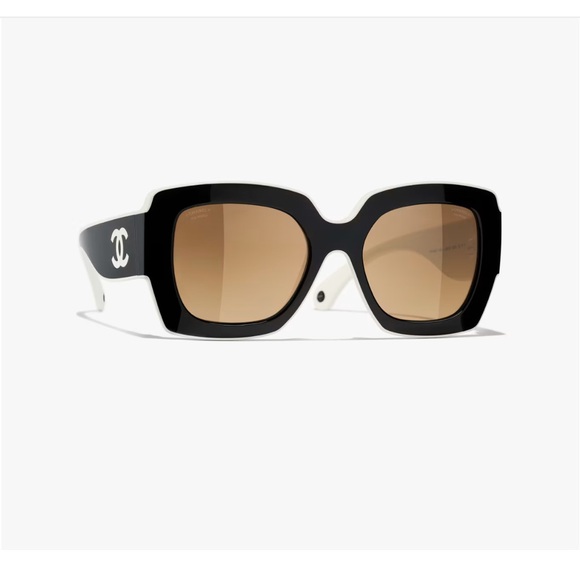 Chanel Black and White Women's Sunglasses 6059 polarized - Picture 1 of 7